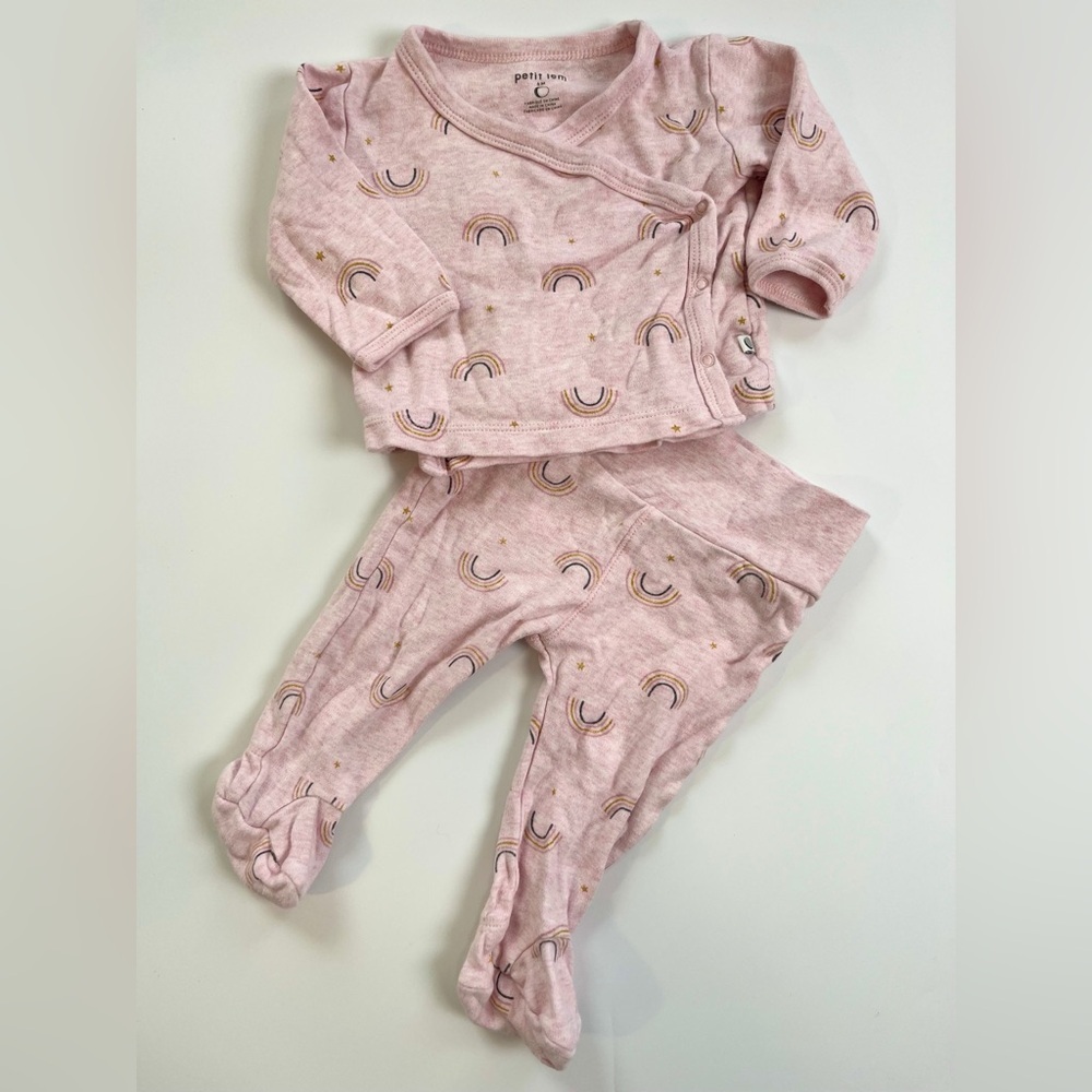 🩵‎ 4/$20 Petit Lem Pink Rainbow Kids Matching Set